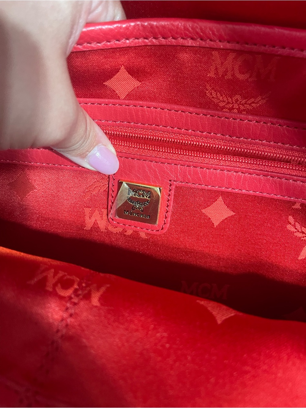 MCM studded hot pink backpack like new! Authentic - Picture 11 of 13